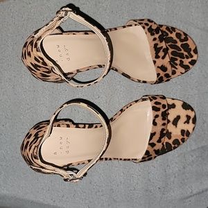 A New Day Target-Leopard Animal Print-Heels/Sandals size 8